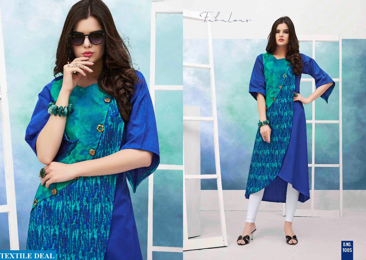S more Twister Wholesale ready made linen Satin kurtis